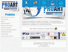 Tablet Screenshot of proart.com.br